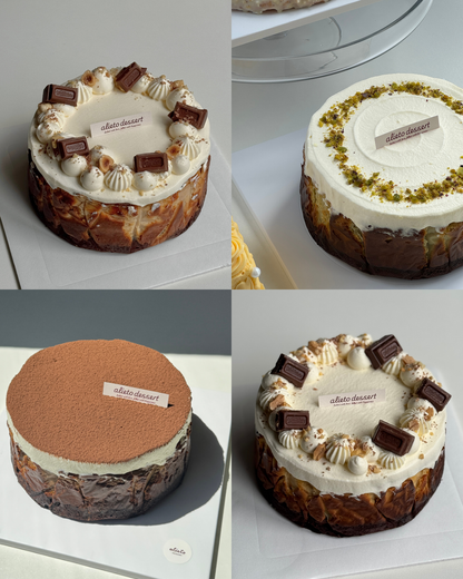 Basque Cheesecake Brownie (Peanut Butter, Hazelnut, Pistachio, Tiramisu)