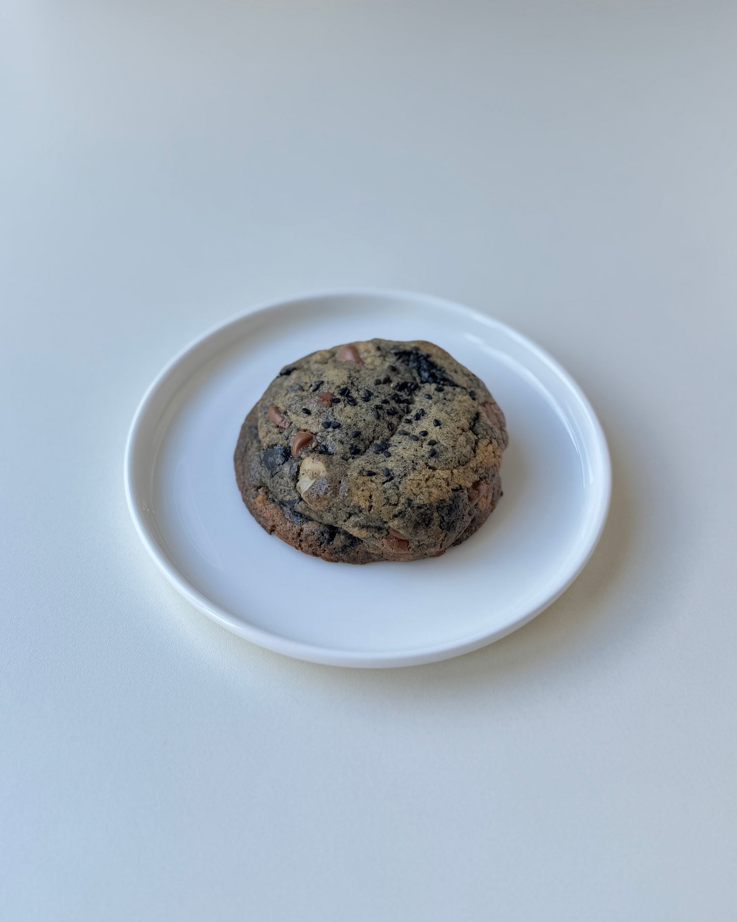 Black Sesame Milk Chocolate Macadamia Cookie