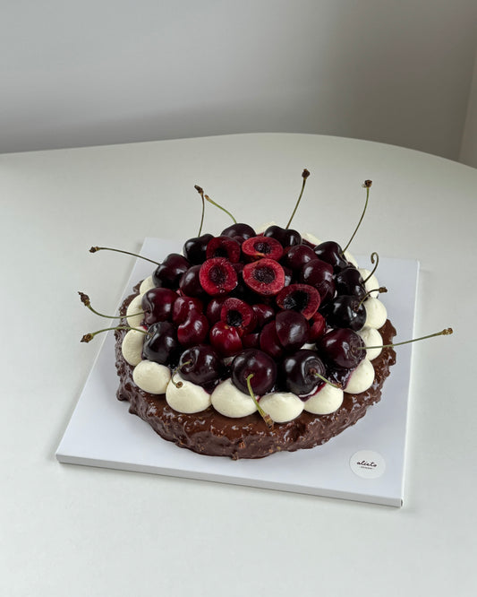 Fresh Cherry Chocolate Cake
