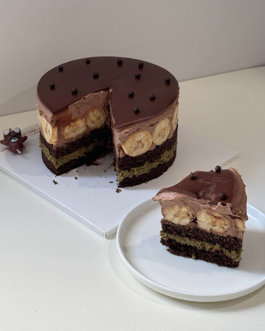 Chocolate Banana & Pistachio Cake